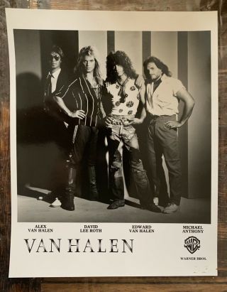Van Halen 1984 Press Kit 6 Pages,  Black & White Glossy Photo Promo Item Rare