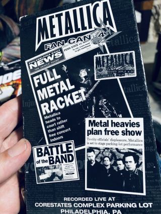 Vintage Metallica Vhs - Rare Fan Can 4,  Black Album,  Cunning Stunts