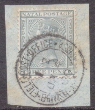 Boer War Postmark " Field Post Office 12 British Army S.  Africa " On Natal Stamp