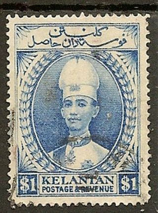 Malaya Kelantan 1935 $1 Sultan P14 Sg39a Cat £50
