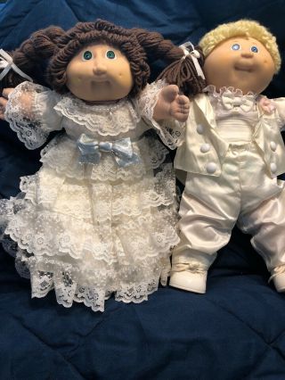 Cabbage Patch Kids Bride & And Groom Dolls Cpk Wedding Couple Set Tsukuda Japan