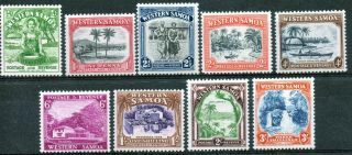 Western Samoa 1935 Kgv Complete Set Of 9 To 3 Shillings Mnh