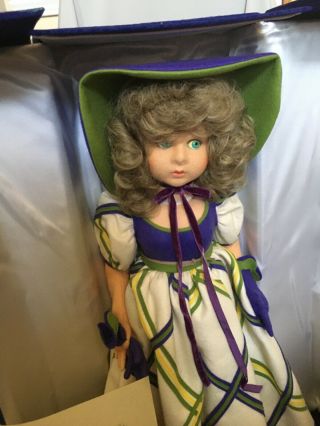 26 " Lenci “cristina” Vintage Felt Doll Made In Italy L2 362 W/ Box And Papers