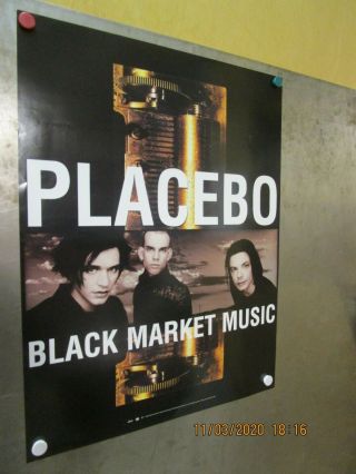 Placebo Black Market Music Promo Poster 2001 Virgin Records Hut Recordings
