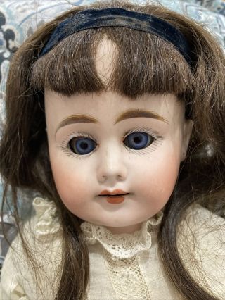 Antique,  Late 1800’s Or Early 1900’s,  Bisque Porcelain Doll With Leather Body. 2