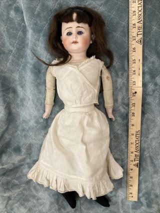 Antique,  Late 1800’s Or Early 1900’s,  Bisque Porcelain Doll With Leather Body. 3