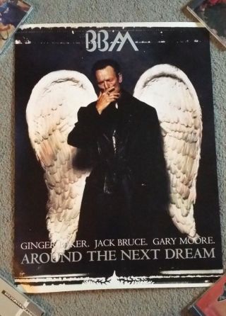 Bbm Ginger Baker Bruce Gary Moore Us Promo Poster Around The Next Dream