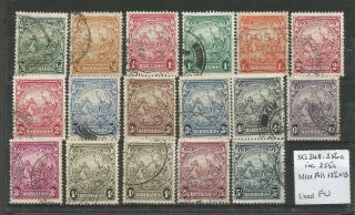 Barbados 1938 Sg 248 Sg 256a With 255a Generally Fine Set To 5/ - Perf 131/2