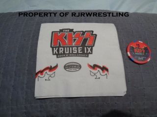 Rare 2019 Kiss Kruise Ix (9) $5 Casino Chip W/cocktail Napkin Sixthman Soldout