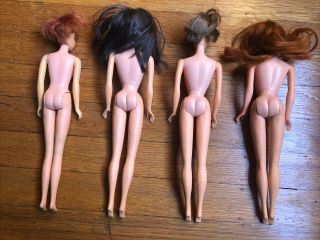 4 VINTAGE Mattel - 1966 Brunette Barbie Dolls Made in Japan Sandy,  Twiggy,  Stacy, 2