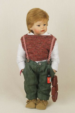 Gotz German Boy Benno 20 " Doll Susi Eimer Red Mohair Collectible Limited Edition