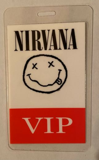 Nirvana Laminated Backstage Pass Tour Kurt Cobain Vip From Usa Tour Neat Back