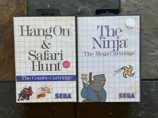 Sega Master System Hang On & Safari Hunt,  The Ninja Games Item 5015