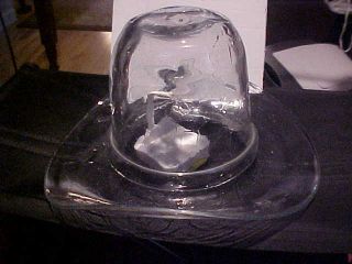 Blenko Handmade Vintage Crackle Glass Cowboy Hat - Air Bubbles 11 " X10 " X7 " 10 Gal.