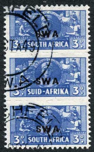 South West Africa Sg127 1943 War Effort 3d Blue Fine