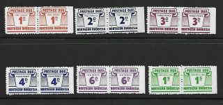 Northern Rhodesia 1963 Postage Due Set In Pairs Mm