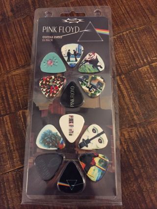Perri’s Leathers Ltd 12 Pack Pink Floyd Guitar Picks Nib - E