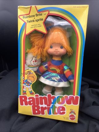 Rare Vintage 1983 Mattel Rainbow Brite & Twink Sprite 7233 Nrfb