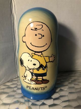 7pc Peanuts Snoopy Nesting Dolls Golden Cockerel Russia All Characters