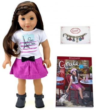 American Girl Doll Grace With Book - Never Opened - Fast