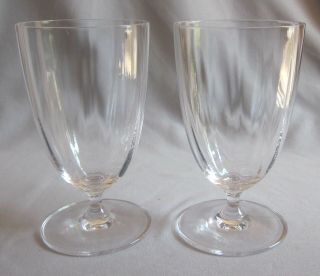 2 Iced Tea Goblets Glasses Mikasa Crystal Stephanie Pattern 6 "