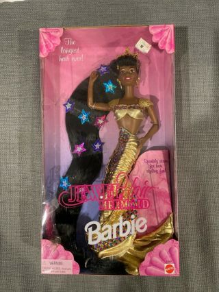 Barbie 1995 Mattel Jewel Hair Mermaid African American Doll No.  14587 Never Open