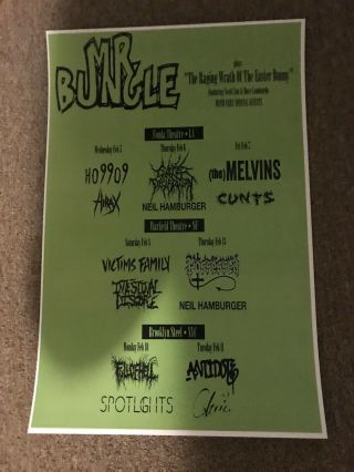 Mr Bungle Poster.  18”,  12”.  Never Hung.