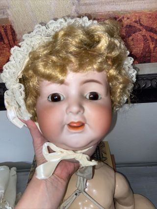 Antique 24 " Toddler Bisque Doll Simon & Halbig K R W/ Rare French Body " Nadaud "