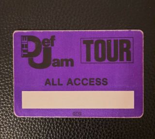 1987 Def Jam Tour All Access / Backstage Pass - Ll Cool J / Public Enemy Hiphop