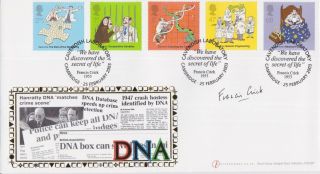 Gb Stamps First Day Cover 2003 Dna Interneststamps Signed Francis Crick