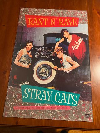 Stray Cats 1983 Rant ‘n Rave Poster 24 X 36 Vintage Print Rockabilly