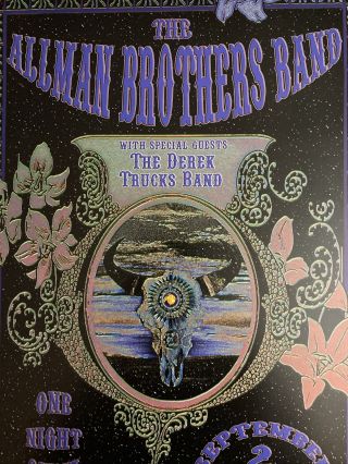 ALLMAN BROTHERS BAND Poster 2002 Austin Texas Live Oak Amphitheatre Concert RARE 2