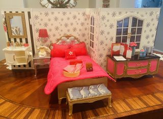 American Girl Doll Grand Hotel Play Set Including Furniture,  Bedding,  Accessories