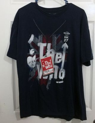 Rare 1990s Who At The Hard Rock Cafe Vegas Concert Rock & Roll T - Shirt Adult Xl