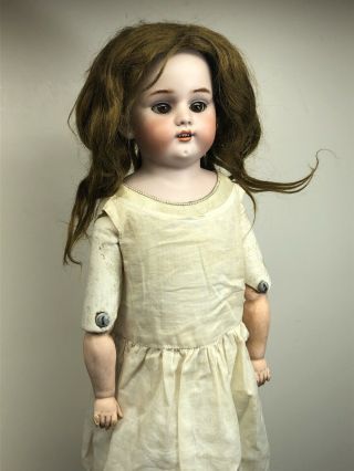 19” Antique German Simon & Halbig Bisque Doll Sl Eyes Kid Body Compo Limbs L