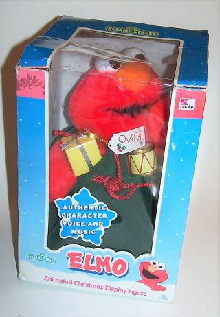 Vintage 1998 Sesame Street Elmo Animated Christmas Display Figure