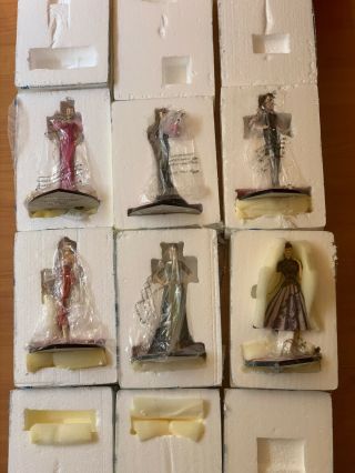 I Love Lucy The Set Of 6 Hamilton Figurines Nib Retired Lucille Ball Heart Stand