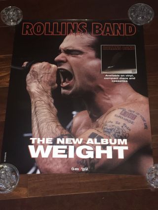 Henry Rollins Band Weight Poster 1993 Promo Promotional Posters