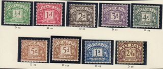 Great Britain - Edward Viii Postage Dues: 1936 - 37 Complete Set - 2658