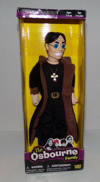 Ozzy Osbourne Plush Doll With Rubber Head 10 " Tall 2002 Joks Fun 4 All -