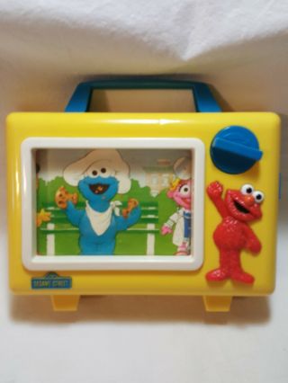 Vintage Sesame Street Illco Elmo Musical Tv Music Box Wind Up Baby - Preschool.