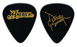 America Dewey Bunnell Signature Black Guitar Pick - 2012 Tour
