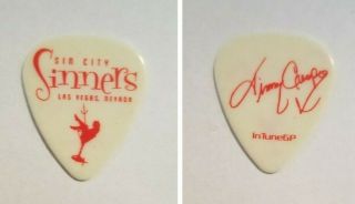 Aerosmith Jimmy Crespo Signature Sin City Sinners Guitar Pick.