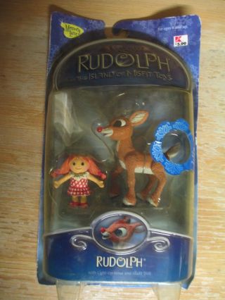 Memory Lane Light Up Rudolph And Misfit Doll Figure Island Of Misfit Toys 2002