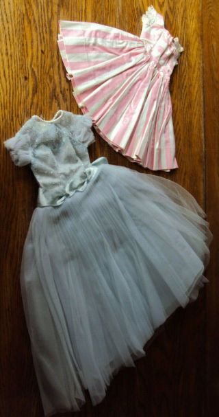 2 Vintage Cissy Doll Dresses Sundress Bridesmaid By Madam Alexander W/labels