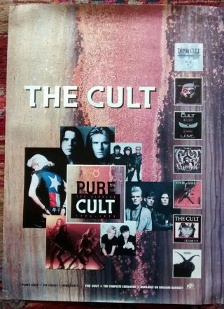 Rare The Cult Promotional Poster - 18 " X 24 " - Rock/duffy/astbury