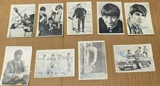 Beatles Trading Cards 9 Total Black & White