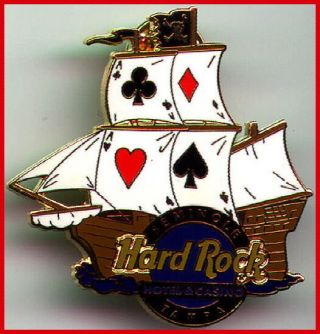 Hard Rock Hotel & Casino Tampa 2004 Playing Cards Pirate Ship Pin - Hrc 22941