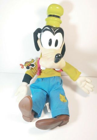 Vintage Disney Mouseketoys Goofy 17 " Vinyl Doll With Tags