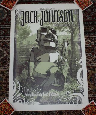 Jack Johnson Concert Gig Poster Print March 2008 Melbourne Australia
